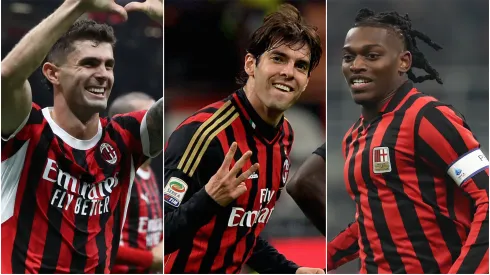 Christian Pulisic (left), Kaka (center) and Rafael Leao (right)