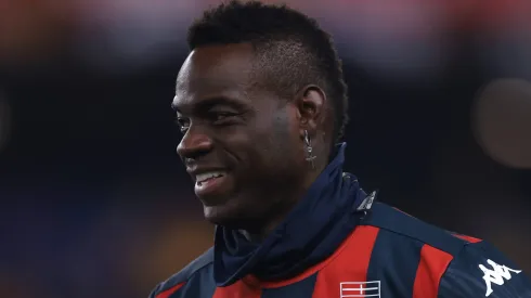 Mario Balotelli of Genoa CFC reacts during the warm up prior to the Serie A match at Luigi Ferraris, Genoa.
