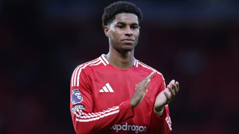Marcus Rashford of Manchester United after the Premier League match between Manchester United FC and Everton FC at Old Trafford on December 01, 2024 in Manchester, England.