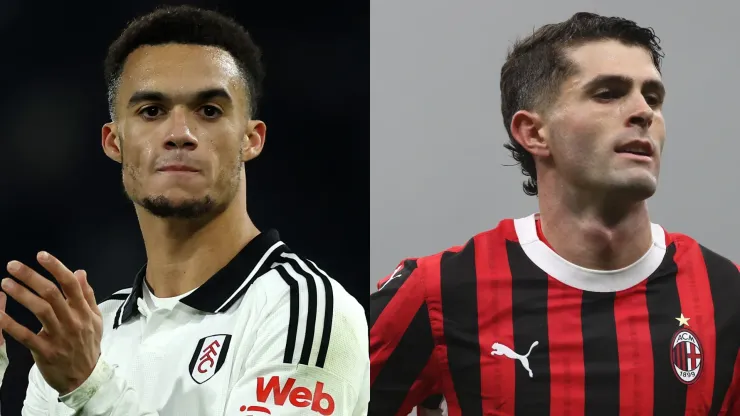 Antonee Robinson of Fulham FC and Christian Pulisic of AC Milan.
