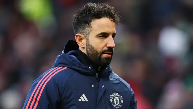 Ruben Amorim, Manager of Manchester United, looks on during the Premier League match between Manchester United FC and AFC Bournemouth at Old Trafford on December 22, 2024 in Manchester, England.