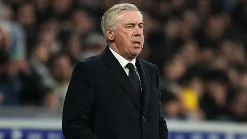 Carlo Ancelotti, Head Coach of Real Madrid, looks on during the LaLiga match between RCD Espanyol de Barcelona and Real Madrid CF at RCDE Stadium on February 01, 2025 in Barcelona, Spain.