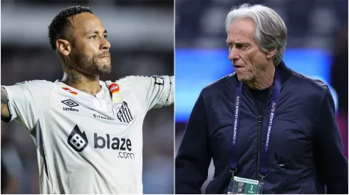 Neymar (left) and Jorge Jesus (right)