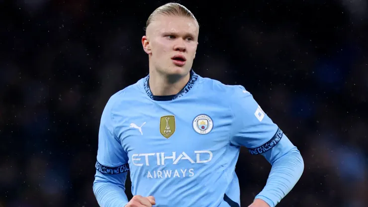 Erling Haaland of Manchester City in action during the Premier League match between Manchester City FC and Nottingham Forest FC.
