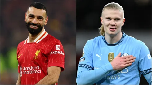 Mohamed Salah (left) and Erling Haaland (right)
