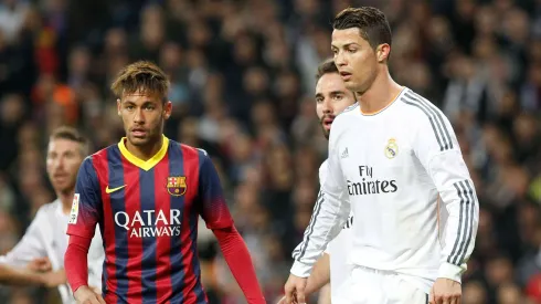Estadio Santiago Bernabeu. Liga BBVA Real Madrid – Barcelona Neymar jr, Cristiano Ronaldo.