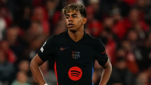 Lamine Yamal of FC Barcelona during the UEFA Champions League 2024/25 Round of 16 First Leg match between SL Benfica and FC Barcelona at Estadio da Luz on March 5, 2025 in Lisbon, Portugal.
