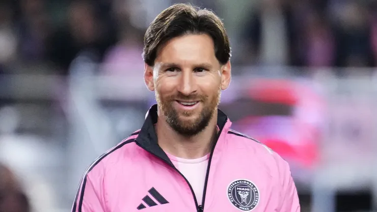 Lionel Messi #10 of Inter Miami CF looks on before an MLS match between Inter Miami CF and New York City FC at Chase Stadium on February 22, 2025 in Fort Lauderdale, Florida.