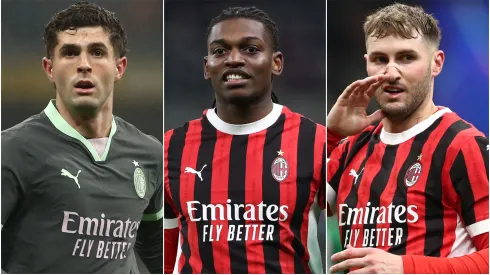 Christian Pulisic (left), Rafael Leao (center) and Santiago Gimenez (right)