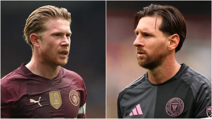 Kevin De Bruyne (L) of Manchester City and