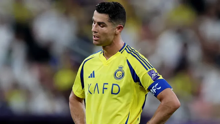 Cristiano Ronaldo of Al Nassr reacts during the AFC Champions League Elite Semi Final between Al Nassr and Kawasaki Frontale at King Abdullah Sports City Hall Stadium on April 30, 2025 in Jeddah, Saudi Arabia.