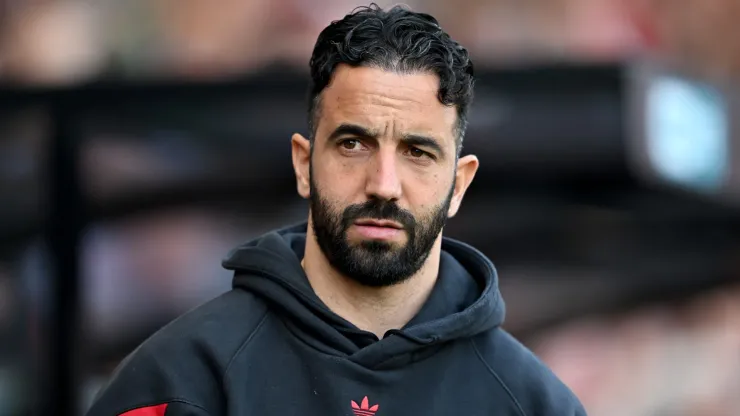 Ruben Amorim, Manager of Manchester United, looks on during the Premier League match between AFC Bournemouth and Manchester United FC at Vitality Stadium on April 27, 2025 in Bournemouth, England.