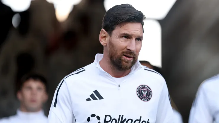 Lionel Messi #10 of Inter Miami CF walks onto the pitch prior to the match between San Jose Earthquakes and Inter Miami CF at PayPal Park on May 14, 2025 in San Jose, California.