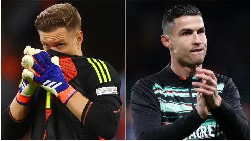 Marc-Andre ter Stegen (left) and Cristiano Ronaldo (right)