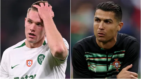 Viktor Gyokeres (left) and Cristiano Ronaldo (right)