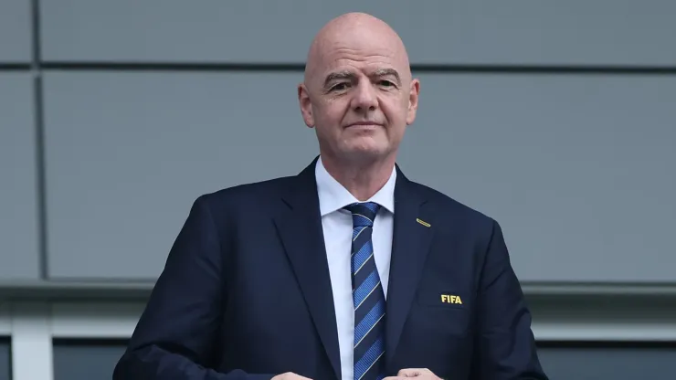 FIFA President Gianni Infantino looks on prior to the FIFA Club World Cup 2025 quarter final match between Fluminense FC and Al Hilal at Camping World Stadium on July 04, 2025 in Orlando, Florida.