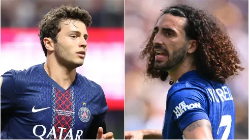 Joao Neves (L) and Marc Cucurella (R).