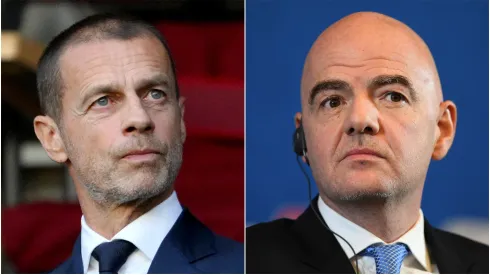 Aleksander Ceferin (left) and Gianni Infantino (right)