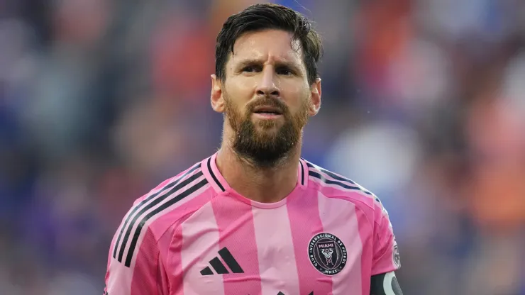 Lionel Messi #10 of Inter Miami CF reacts during the MLS match between FC Cincinnati and Inter Miami CF at TQL Stadium on July 16, 2025 in Cincinnati, Ohio.