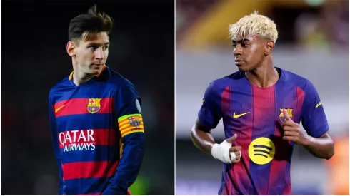 Lionel Messi and Lamine Yamal.