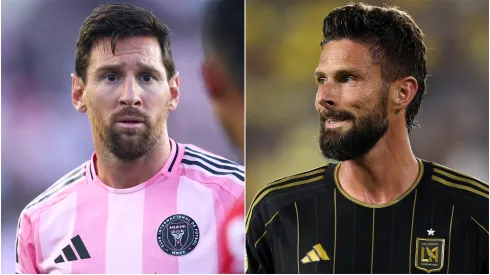 Lionel Messi and Oliveier Giroud (right)