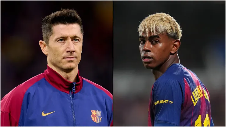 Robert Lewandowski and Lamine Yamal.