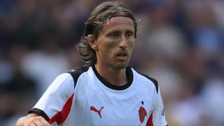 Luka Modric of AC Milan looks on during the pre-season friendly match between Chelsea and AC Milan.