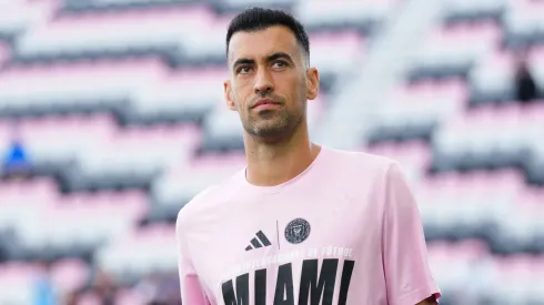 Sergio Busquets #5 of Inter Miami CF arrives at the stadium prior to the MLS match between Inter Miami CF and Nashville SC at Chase Stadium on July 12, 2025 in Fort Lauderdale, Florida.