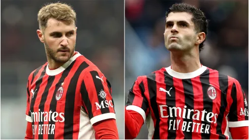 Santiago Gimenez (left) and Christian Pulisic (right)