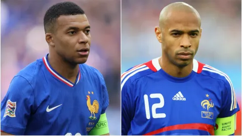 Kylian Mbappe (left) and Thierry Henry (right)