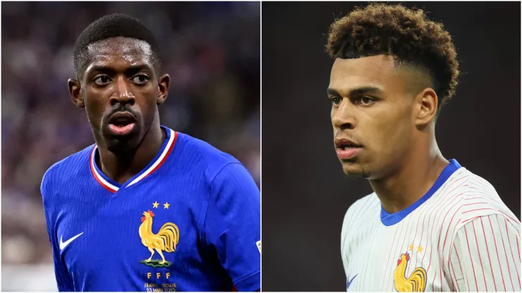 Ousmane Dembele (L) & Desire Doue (R) of France.