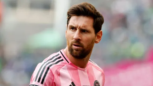 Lionel Messi #10 of Inter Miami CF looks on during the Leagues Cup Final match between Seattle Sounders and Inter Miami CF at Lumen Field on August 31, 2025 in Seattle, Washington.