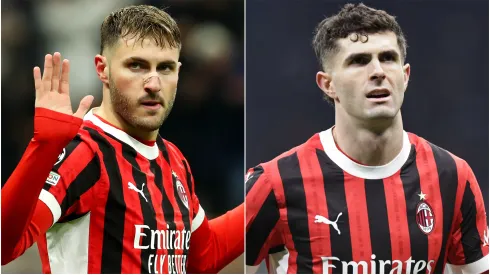 Santiago Gimenez (left) and Christian Pulisic (right)