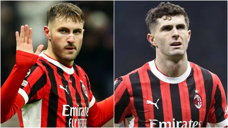 Santiago Gimenez (left) and Christian Pulisic (right)