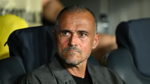 Luis Enrique, Head Coach of Paris Saint-Germain, looks on prior to the UEFA Champions League 2025/26 League Phase MD2 match between FC Barcelona and Paris Saint-Germain.