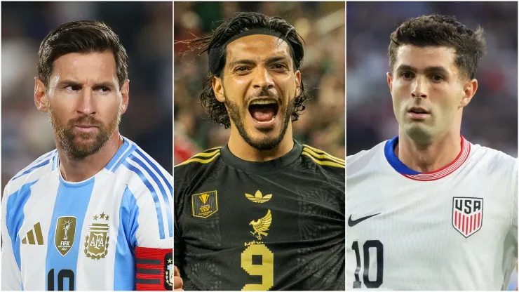 Lionel Messi (L) of Argentina, Raul Jimenez (M) #9 of Mexico, and Christian Pulisic (R) #10 of the United States will be some of the stars in the USA friendlies.
