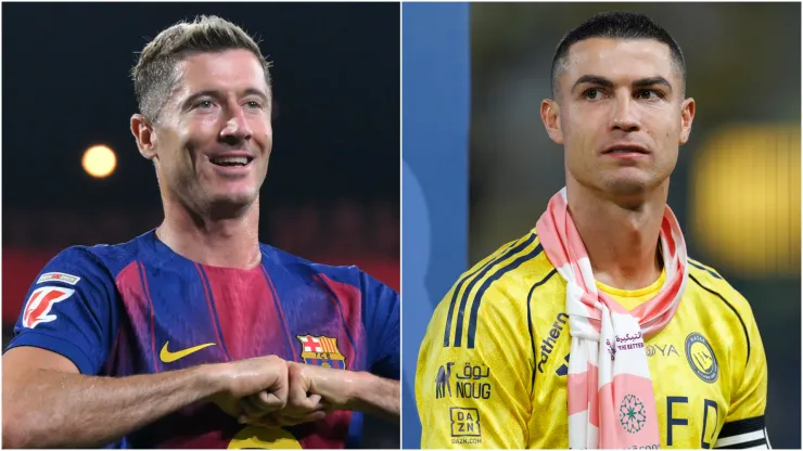 Robert Lewandowski (left) and Cristiano Ronaldo (right)