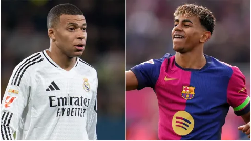 Kylian Mbappe of Real Madrid and Lamine Yamal of FC Barcelona.