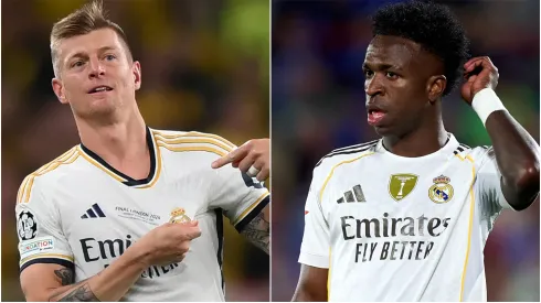 Toni Kroos and Vinicius Junior of Real Madrid.