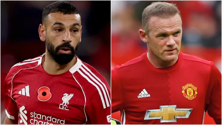 Mohamed Salah of Liverpool and Wayne Rooney of Manchester United.