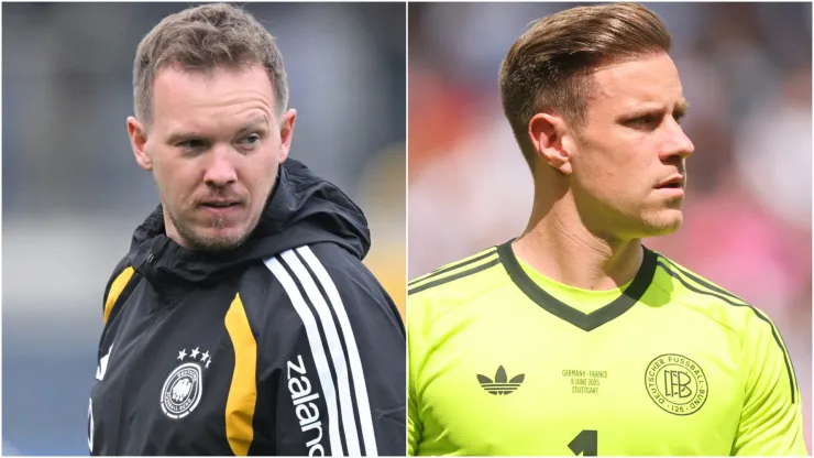 Head coach Julian Nagelsmann of Germany and Marc-Andre ter Stegen.