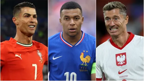 Cristiano Ronaldo, Kylian Mbappe, and Robert Lewandowski