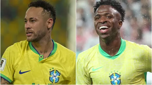 Neymar Jr and Vinicius Jr of Brazil.