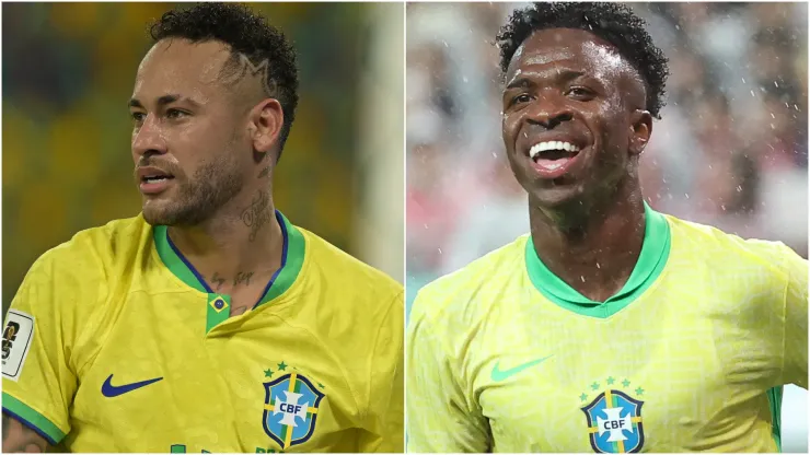 Neymar Jr and Vinicius Jr of Brazil.