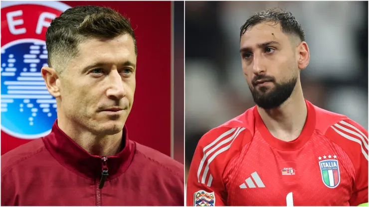 Robert Lewandowski of Poland and Gianluigi Donnarumma of Italy.