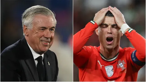 Brazil coach Carlo Ancelotti and Portugal star Cristiano Ronaldo.