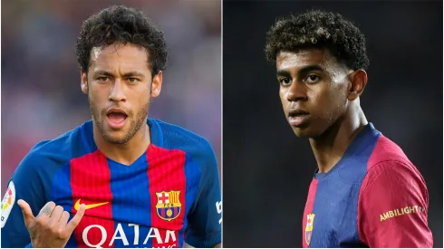 Lamine Yamal (left) and Neymar (right)