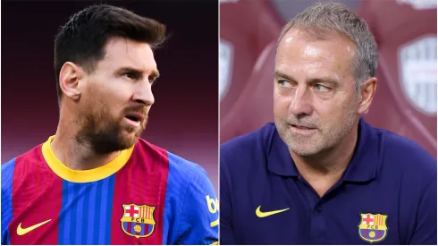 Lionel Messi and Hansi Flick.