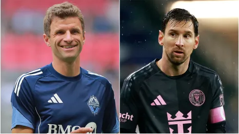 Vancouver Whitecaps forward Thomas Muller and Inter Miami star Lionel Messi.