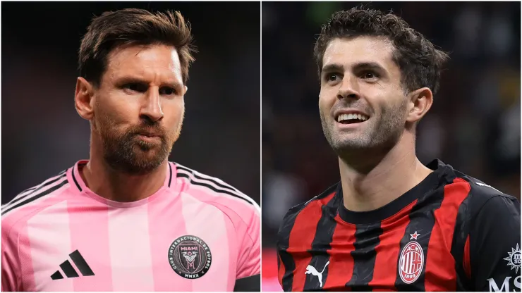 Lionel Messi (left) and Christian Pulisic (right)